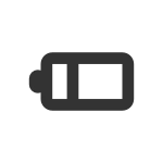 Battery Half SVG Icon